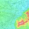 Топографическая карта Турин, высота, рельеф