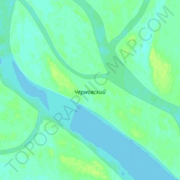 Топографическая карта Черновский, высота, рельеф