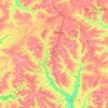 Топографическая карта Поныровский район, высота, рельеф