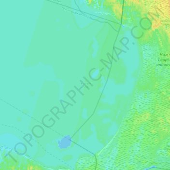 Топографическая карта Свирская губа, высота, рельеф