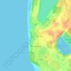Топографическая карта Янтарный, высота, рельеф