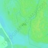 Топографическая карта остров Лисий, высота, рельеф