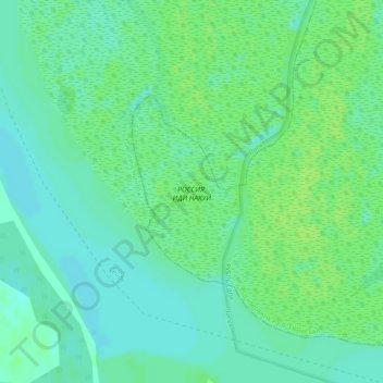 Топографическая карта остров Лисий, высота, рельеф