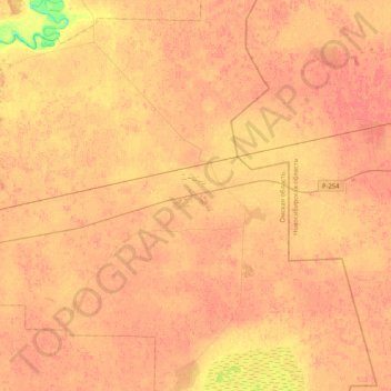 Топографическая карта Ивановское сельское поселение, высота, рельеф