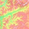 Топографическая карта Чиканское сельское поселение, высота, рельеф