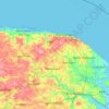 Топографическая карта North Norfolk, высота, рельеф