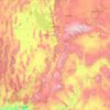 Топографическая карта Utah, высота, рельеф