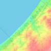 Топографическая карта Сектор Газа, высота, рельеф