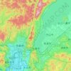 Топографическая карта 大津市, высота, рельеф