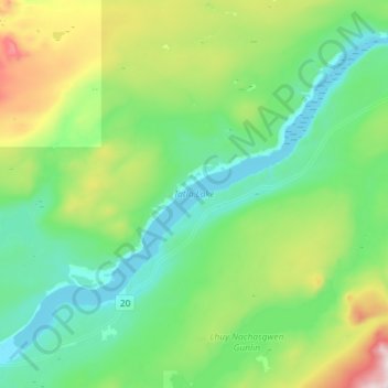 Топографическая карта Tatla Lake, высота, рельеф
