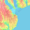 Топографическая карта Одесса, высота, рельеф