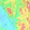 Топографическая карта Fiume Topino, высота, рельеф