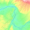 Топографическая карта Хара-Алданский наслег, высота, рельеф
