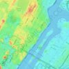 Топографическая карта Manhattan Community Board 8, высота, рельеф