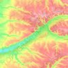 Топографическая карта Краснокутский район, высота, рельеф