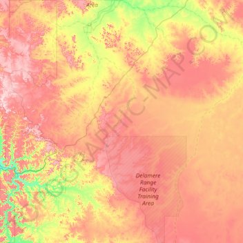 Топографическая карта Delamere, высота, рельеф