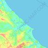 Топографическая карта Рио-Гранде, высота, рельеф