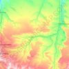 Топографическая карта Грачёвский муниципальный округ, высота, рельеф