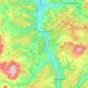 Топографическая карта Wasungen, высота, рельеф