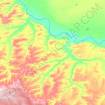 Топографическая карта Тенкинский наслег, высота, рельеф