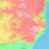 Топографическая карта Santa Catarina, высота, рельеф