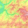 Топографическая карта Искитимский район, высота, рельеф