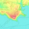 Топографическая карта Никополь, высота, рельеф