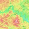 Топографическая карта Западный административный округ, высота, рельеф