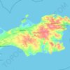 Топографическая карта Керченский полуостров, высота, рельеф