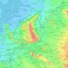 Топографическая карта Гелдерланд, высота, рельеф