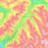 Топографическая карта Давос, высота, рельеф