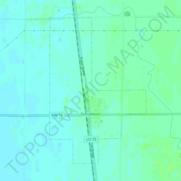 Топографическая карта Donaldson, высота, рельеф