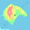 Топографическая карта Herschel Island, высота, рельеф