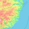 Топографическая карта East Suffolk, высота, рельеф
