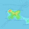Топографическая карта остров Елены, высота, рельеф