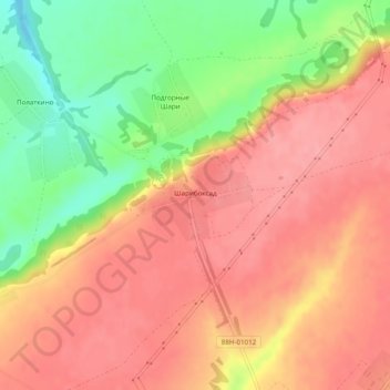 Топографическая карта Шарибоксад, высота, рельеф