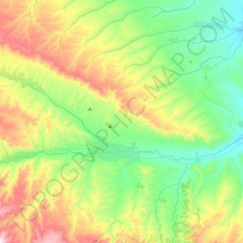 Топографическая карта сельское поселение Каменномостское, высота, рельеф