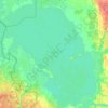 Топографическая карта Псковское озеро, высота, рельеф