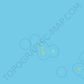 Топографическая карта Îles Sous-le-Vent, высота, рельеф