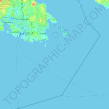 Топографическая карта Victoria, высота, рельеф