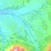 Топографическая карта Перевальное, высота, рельеф