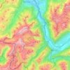 Топографическая карта Санкт-Мориц, высота, рельеф