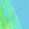Топографическая карта Flagler Beach, высота, рельеф