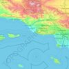 Топографическая карта Ventura County, высота, рельеф