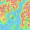 Топографическая карта Howe Sound, высота, рельеф