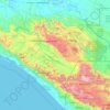 Топографическая карта Chiapas, высота, рельеф