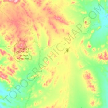 Топографическая карта Blinman, высота, рельеф