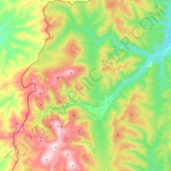 Топографическая карта Приисковый сельсовет, высота, рельеф