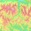 Топографическая карта Казбегский муниципалитет, высота, рельеф