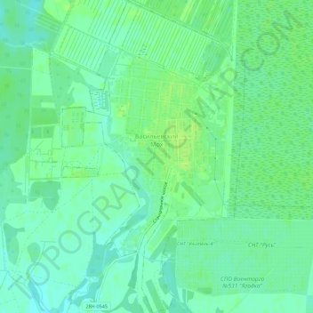 Топографическая карта городское поселение Васильевский Мох, высота, рельеф